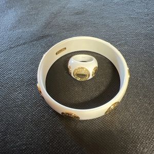 Coach bangle bracelet and matching ring